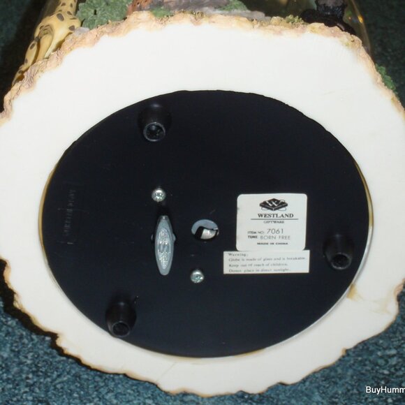 "Call Of The Wild" Westland African Snow Globe Plays "Born Free" CHRISTMAS GIFT! - Picture 9 of 9